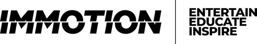 Immotion Logo. Entertain, Educate, Inspire.