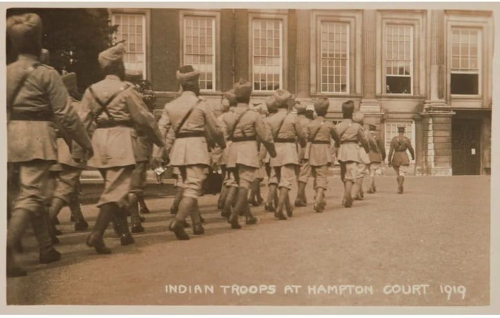 Indian troops at Hampton Court