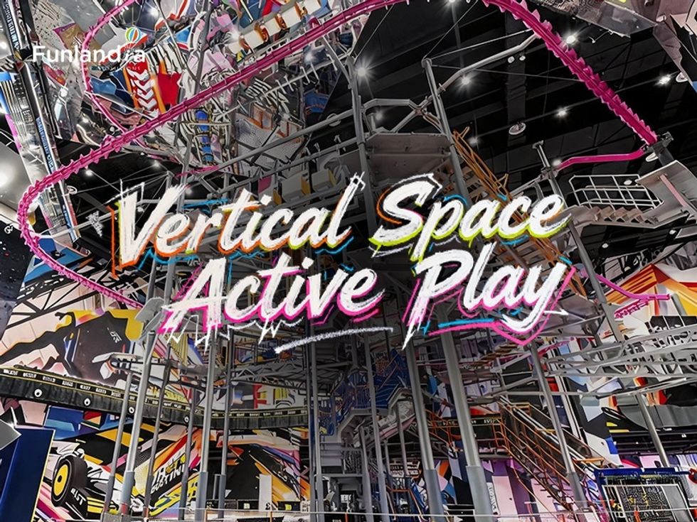Indoor playground with colorful structures and