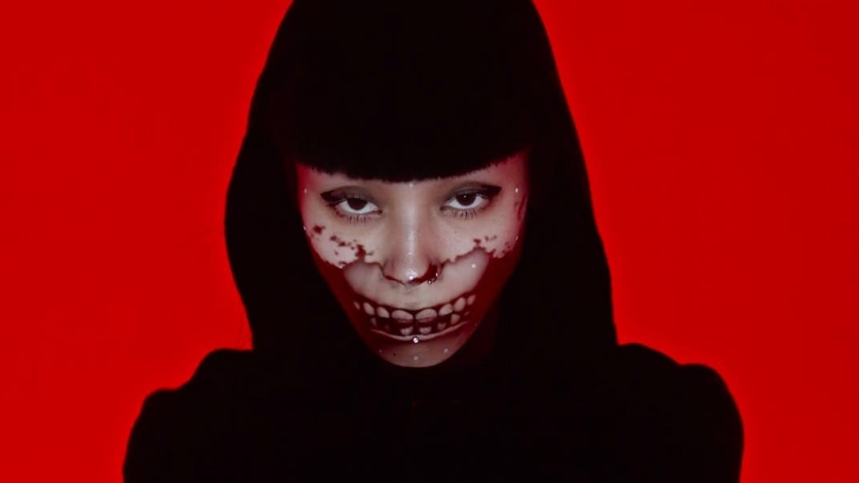 inori prayer light makeup projection mapping
