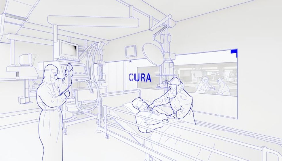 Inside CURA Pod for treating COVID-19
