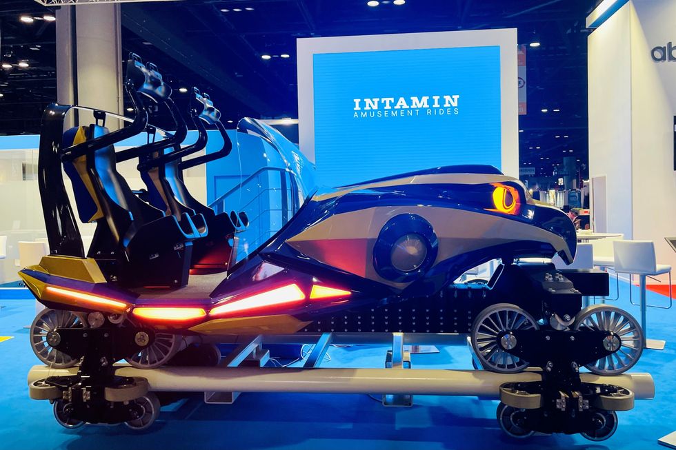 Intamin Falcon's Flight train car new roller coasters