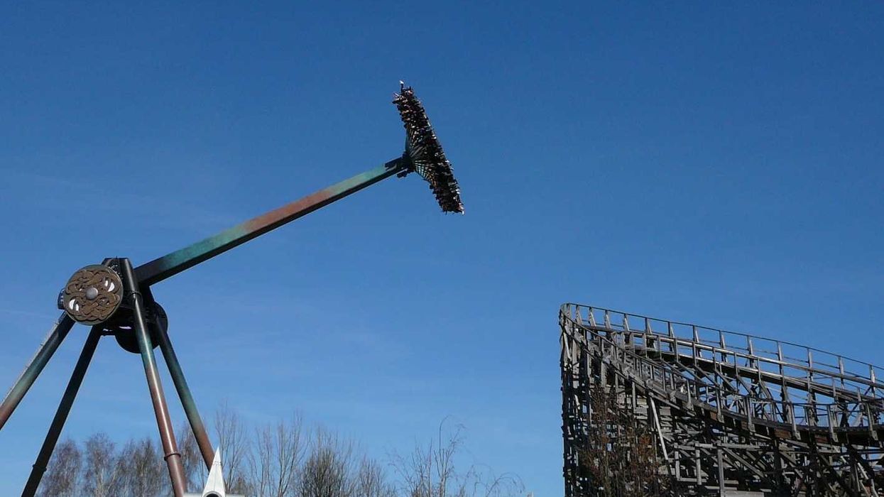 Intamin gyro swing loke wooden coaster balder