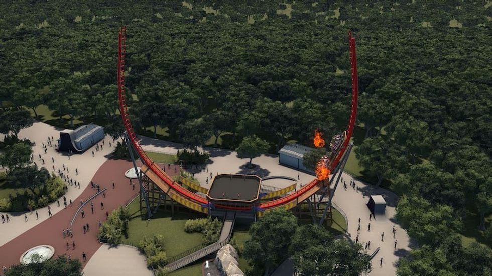 Intamin Surf Rider 2.0 fire