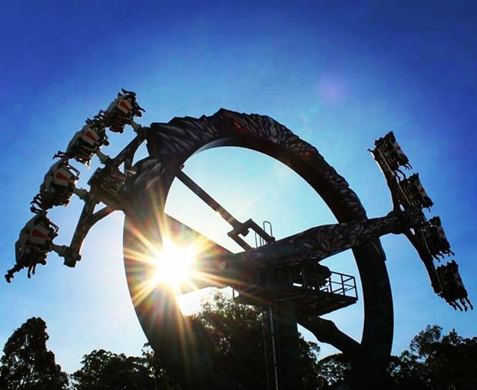 Intamin Suspended Twin Hammer at Warner Bros Movie World