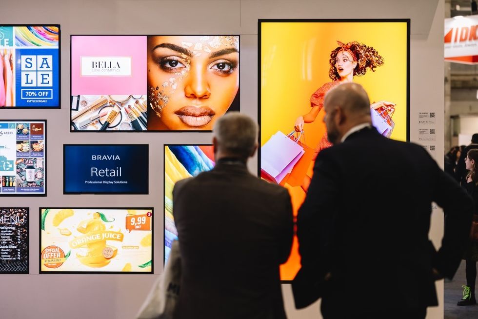 Integrated Systems Europe LED screen & AI art 2024 event