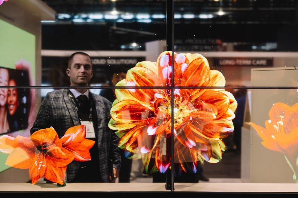 Integrated Systems Europe LED screen & AI art