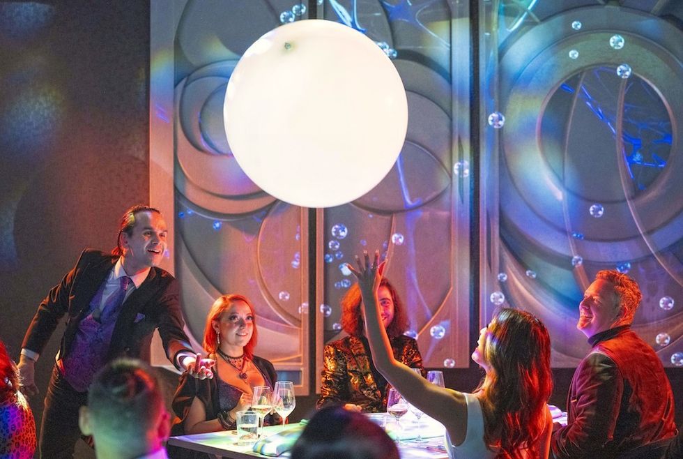 Interacting with curator at Elementa