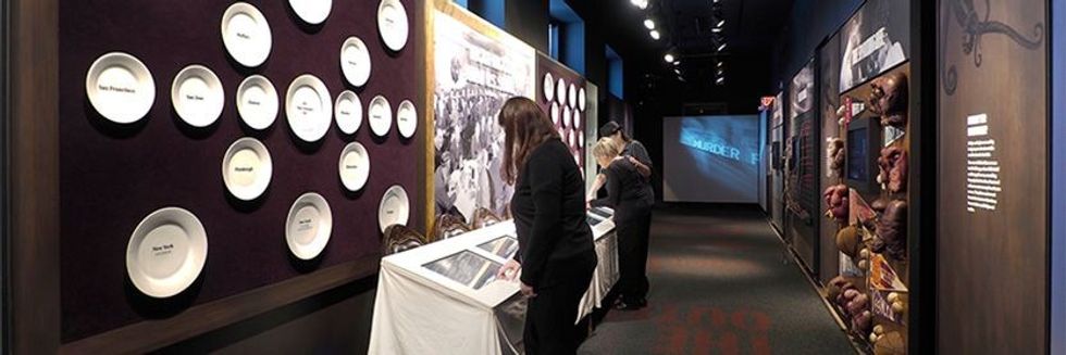 interactive table at mob museum