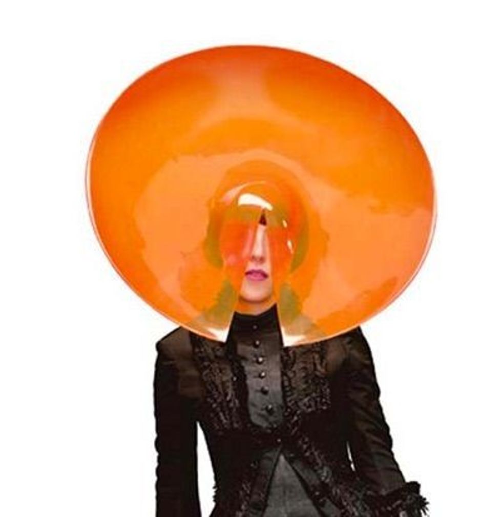 irish lady with orange hat