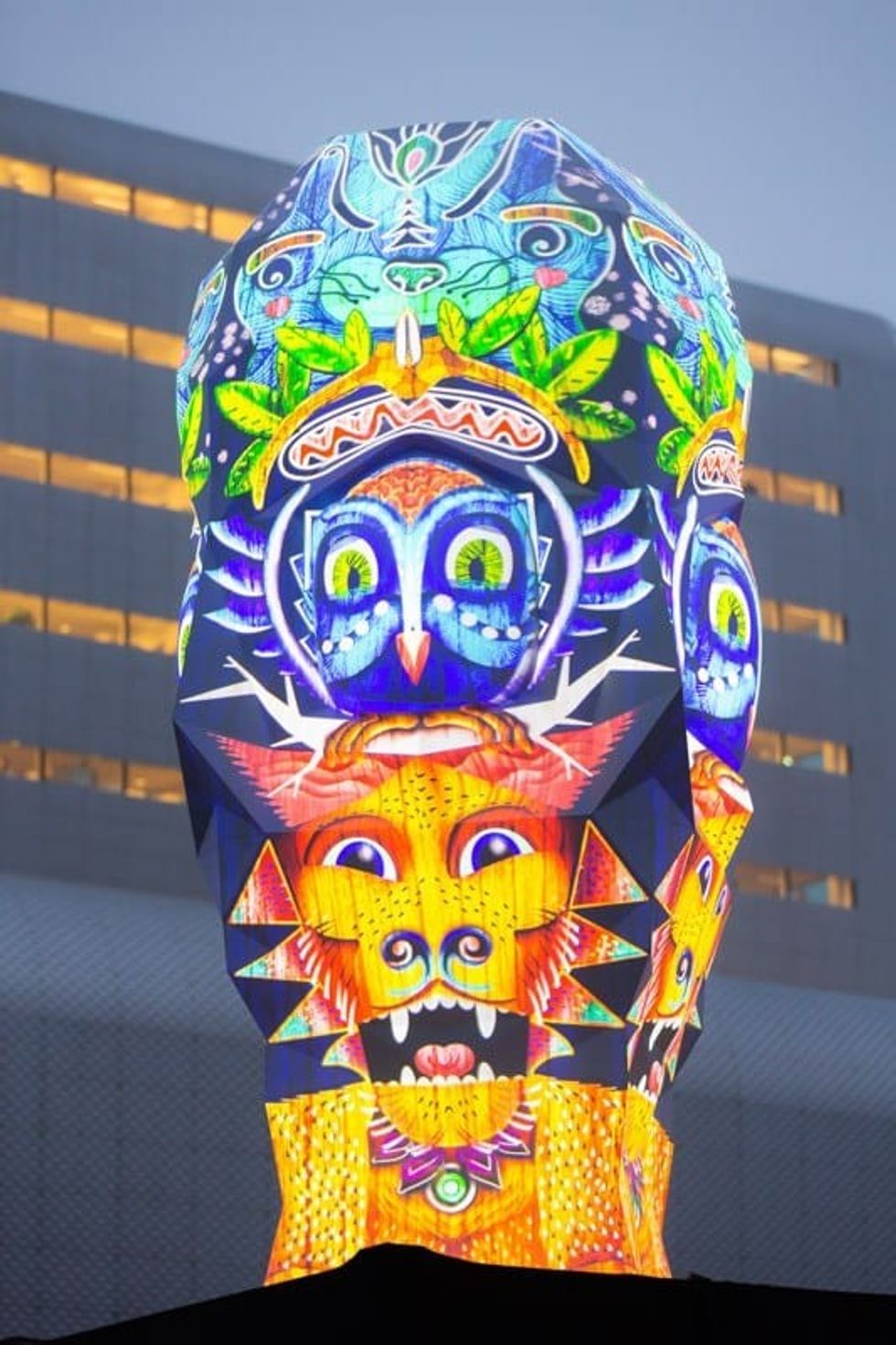 ISE 2019 outdoor projection mapping
