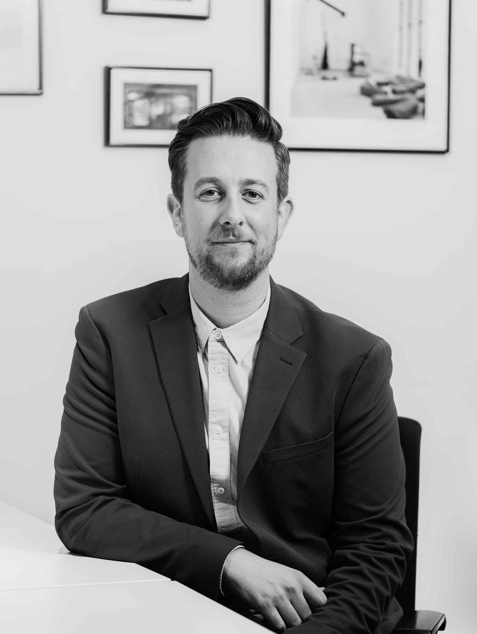 james dwyer headshot black and white