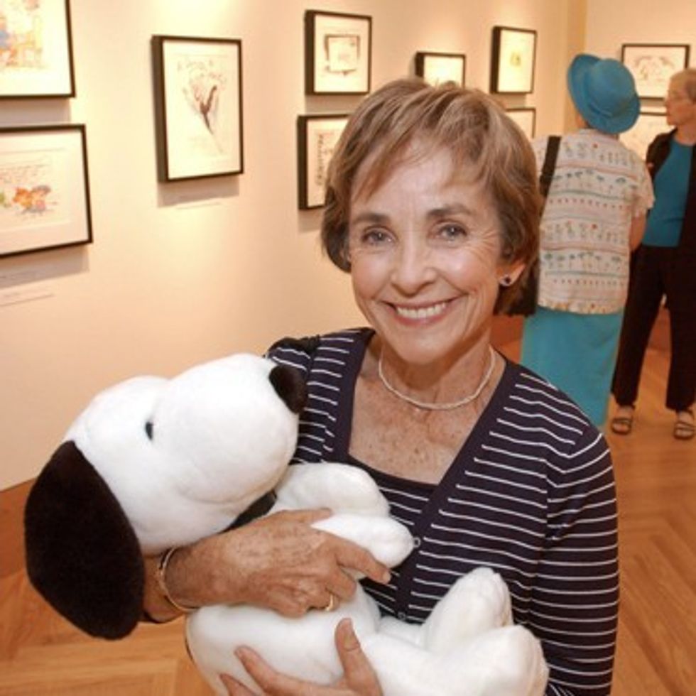 Jean Schulz with Snoopy