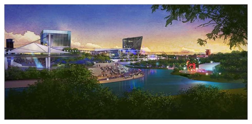 Jingshui River Park Project dusk