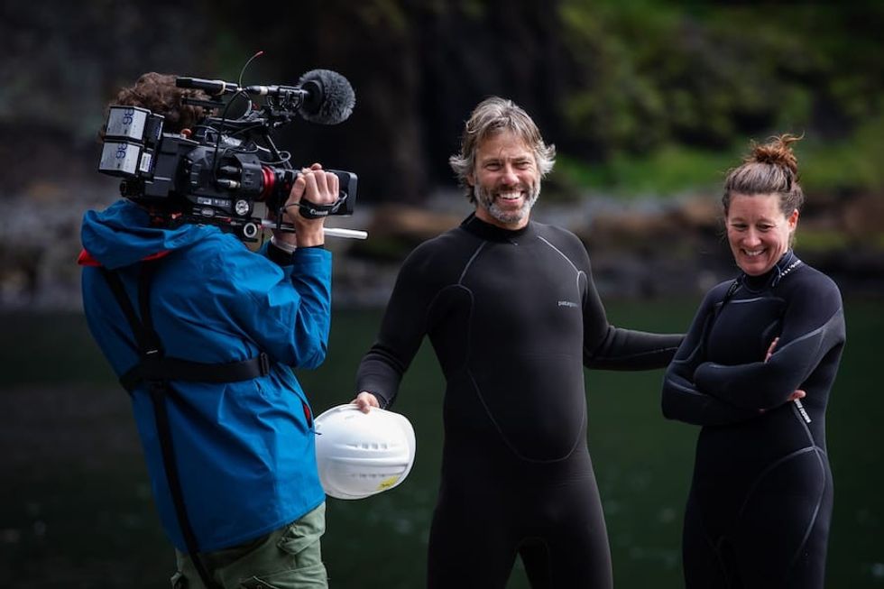 John Bishop films beluga whale documentary