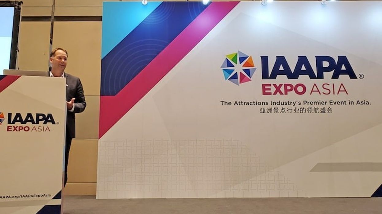 JRA's Shawn McCoy speaking at IAAPA Expo Asia back in June