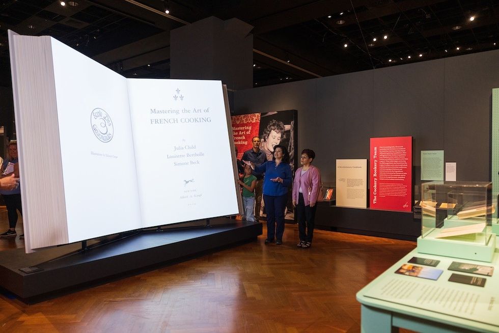 Julia Child Exhibit Book display with Tour guide