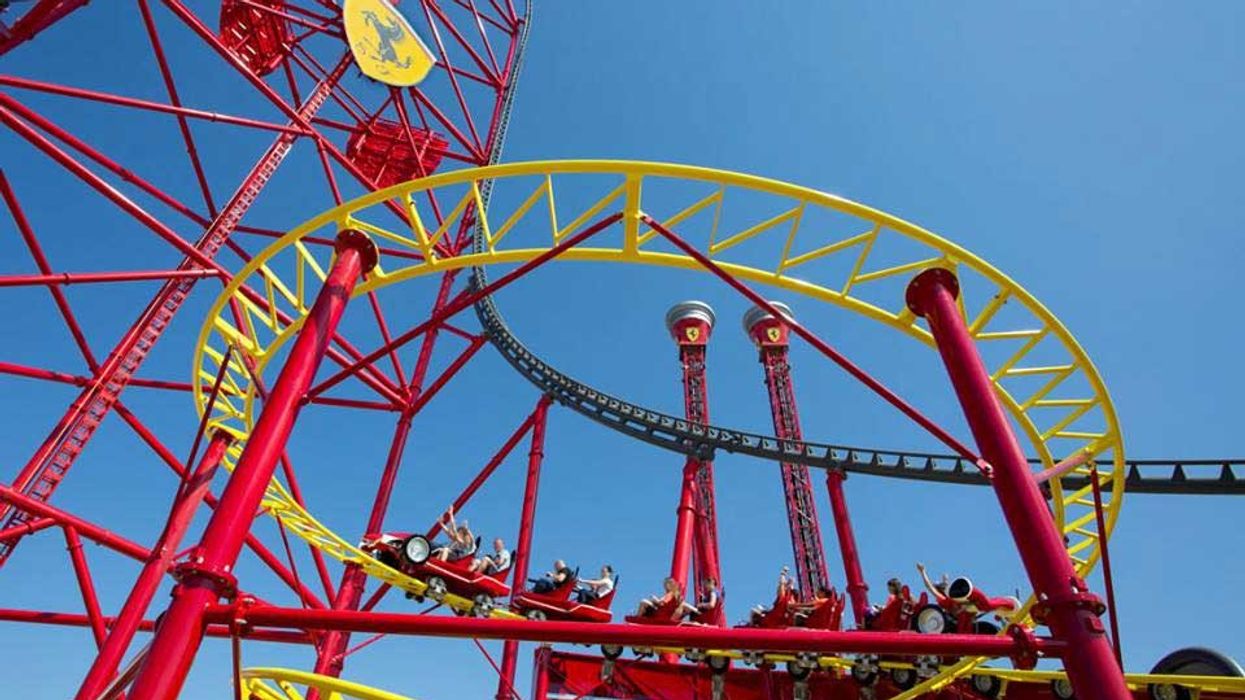 Junior red Force Coaster at Ferrari Land Portaventura World