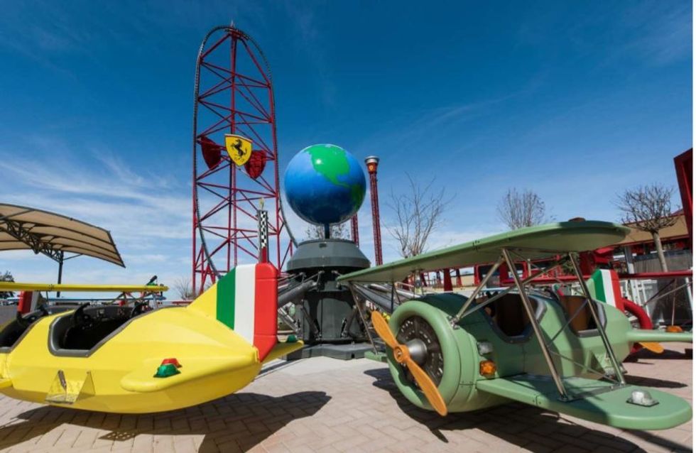 Junior Red Force roller coaster at the new Ferrari Land Kids' Area at PortAventura World.