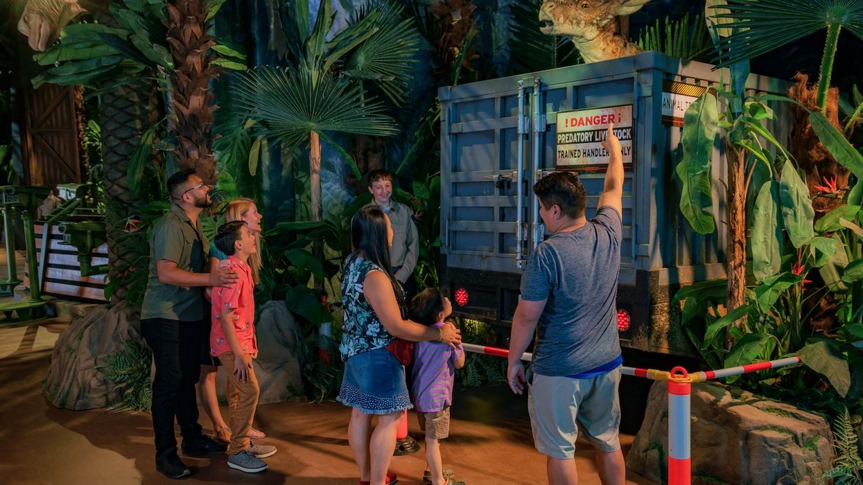 jurassic world exhibition neon