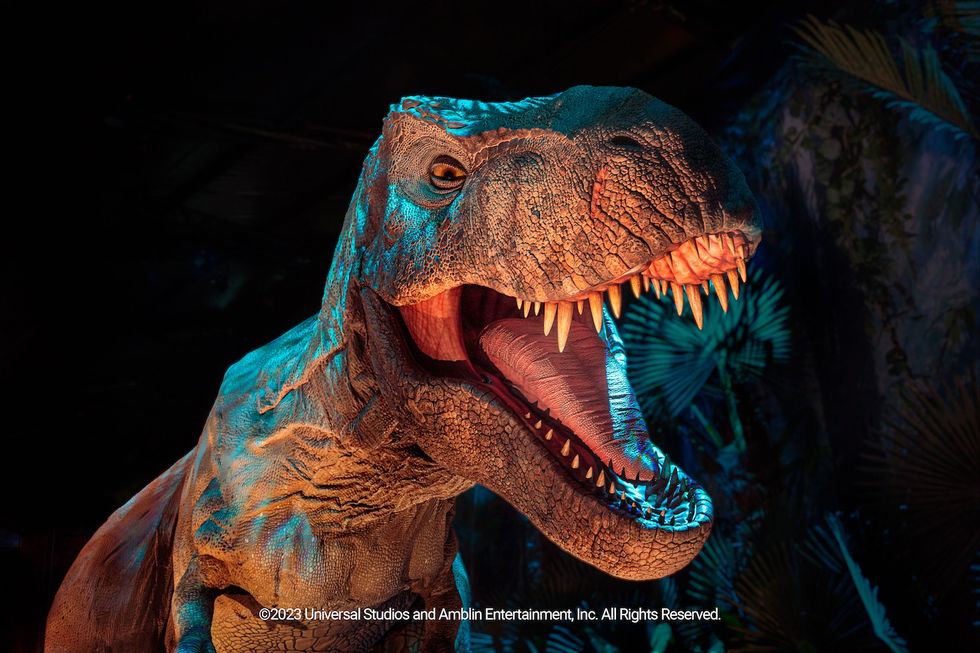 jurassic world exhibition neon