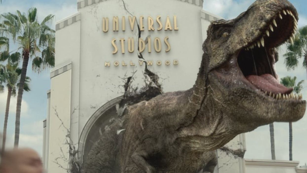 JURASSIC WORLD’s Iconic Tyrannosaurus rex and Mosasaurus Invade Universal Studios Hollywood in Dynamic New Ad Campaign, It Just Got Real, as Anticipation Builds for the New Mega Attraction, “Jurassic World—The Ride,” Opening This Summer