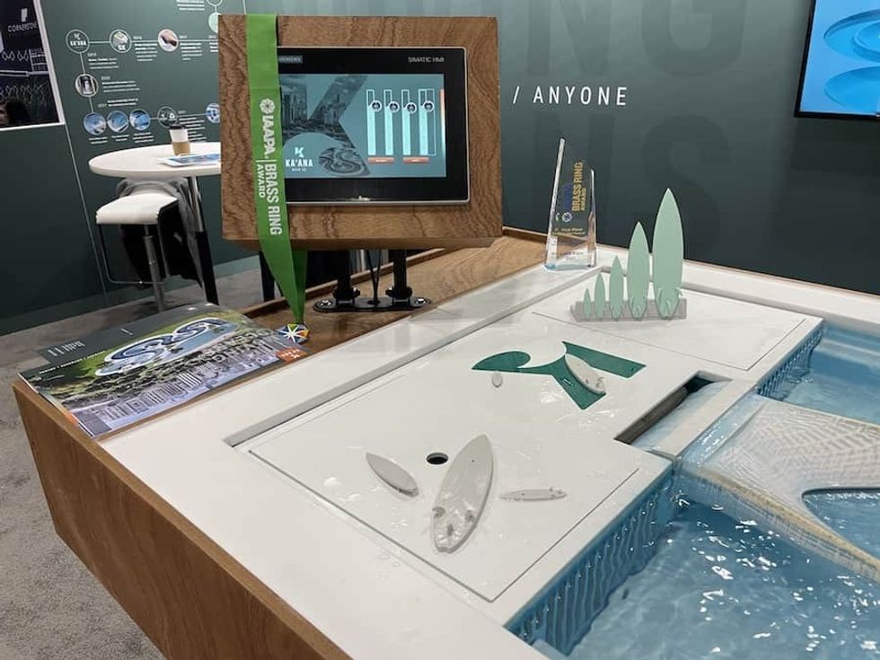 Ka'ana Wave Co stand at IAAPA 2021