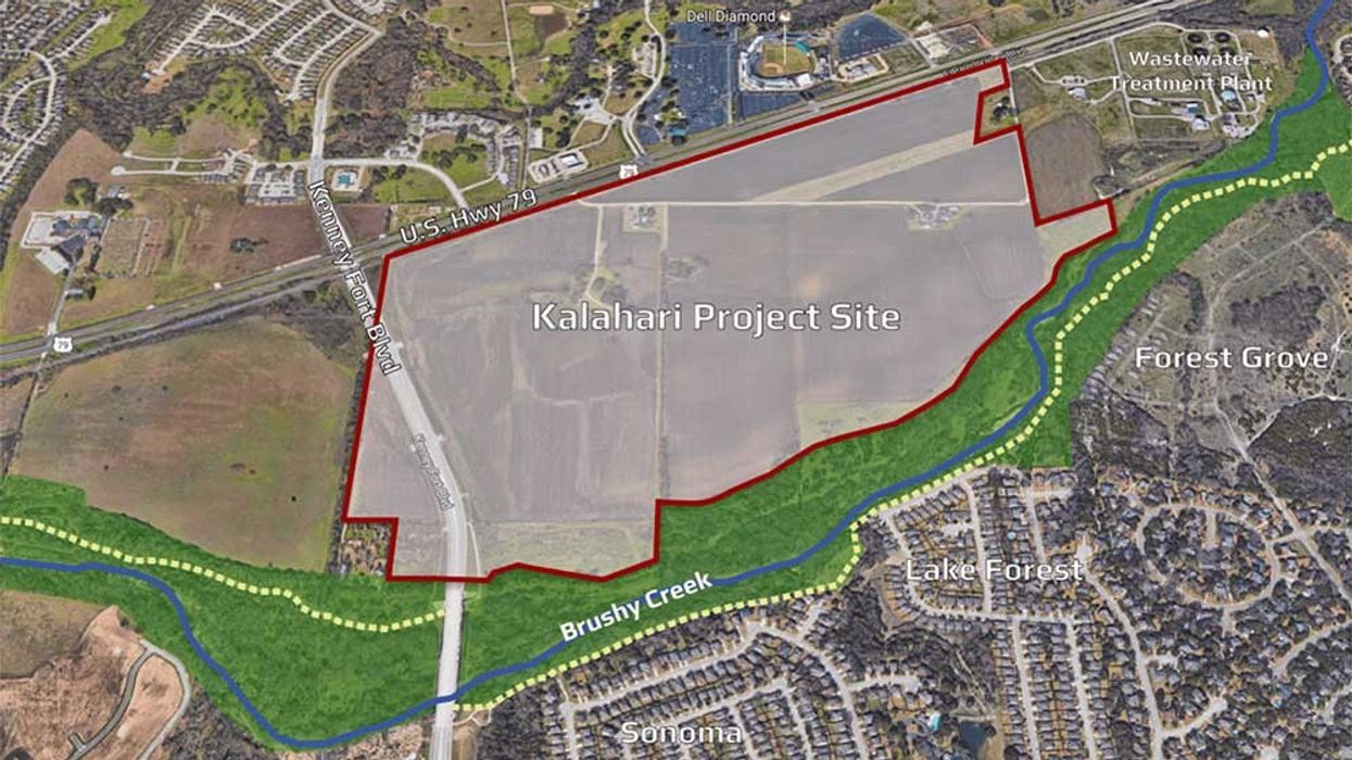 Kalahari project site map Round Rock