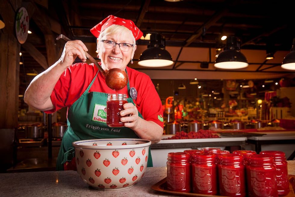 Karls strawberry jam making