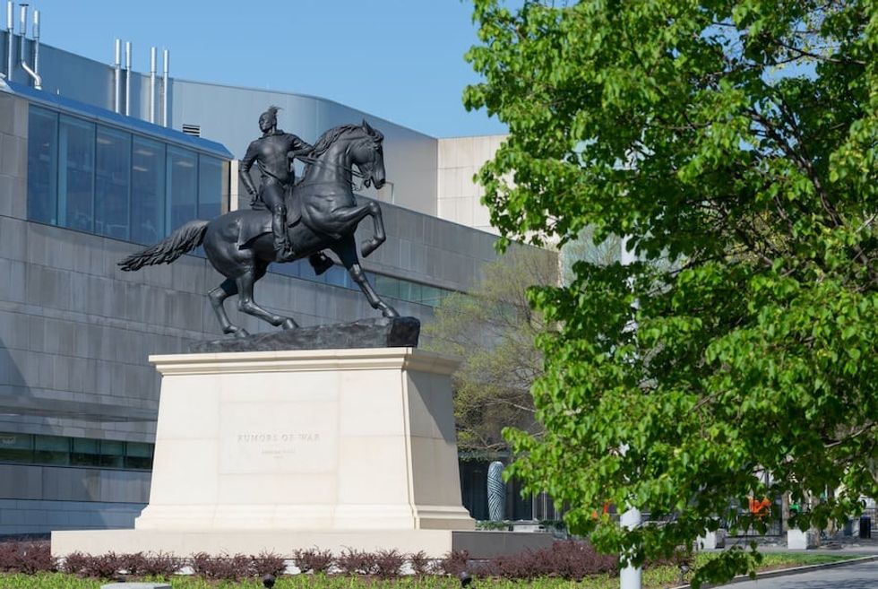 Kehinde Wiley (American, born 1977), Rumors of War, 2019. Virginia Museum of Fine Arts