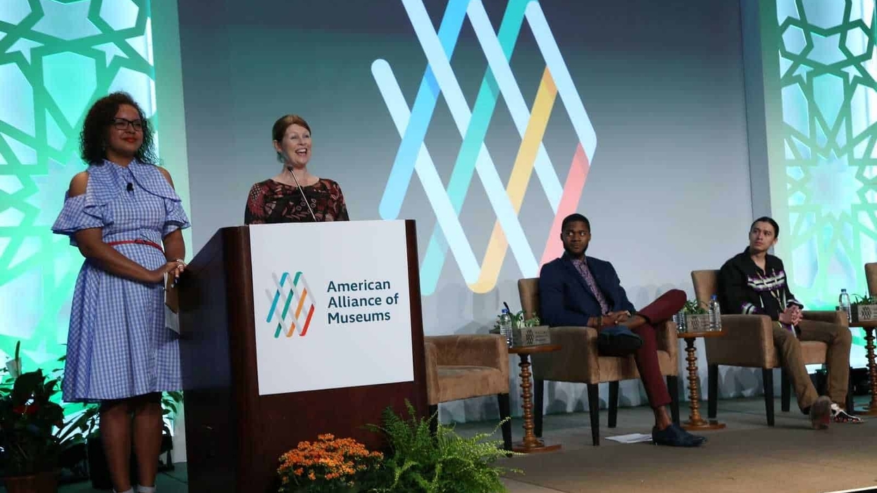 Keynote speakers at American Alliance of Museums Kayleigh and Suze