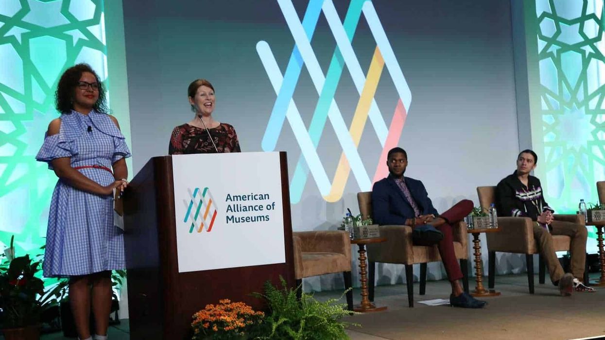 Keynote speakers at American Alliance of Museums Kayleigh and Suze