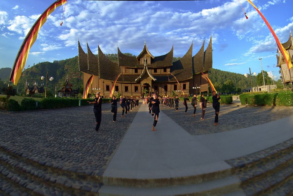 Kids at the Palace in Flying Over Indonesia