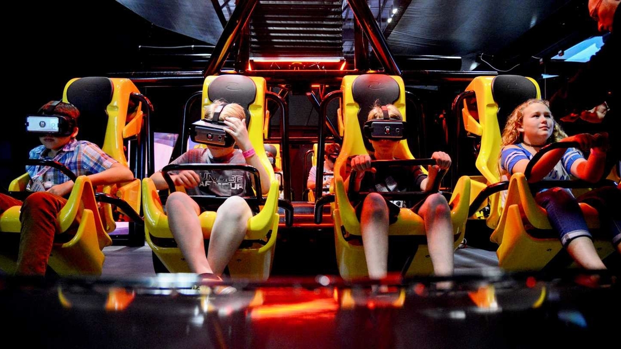 kids experience virtual reality coaster with zamperla Z+ VR Box