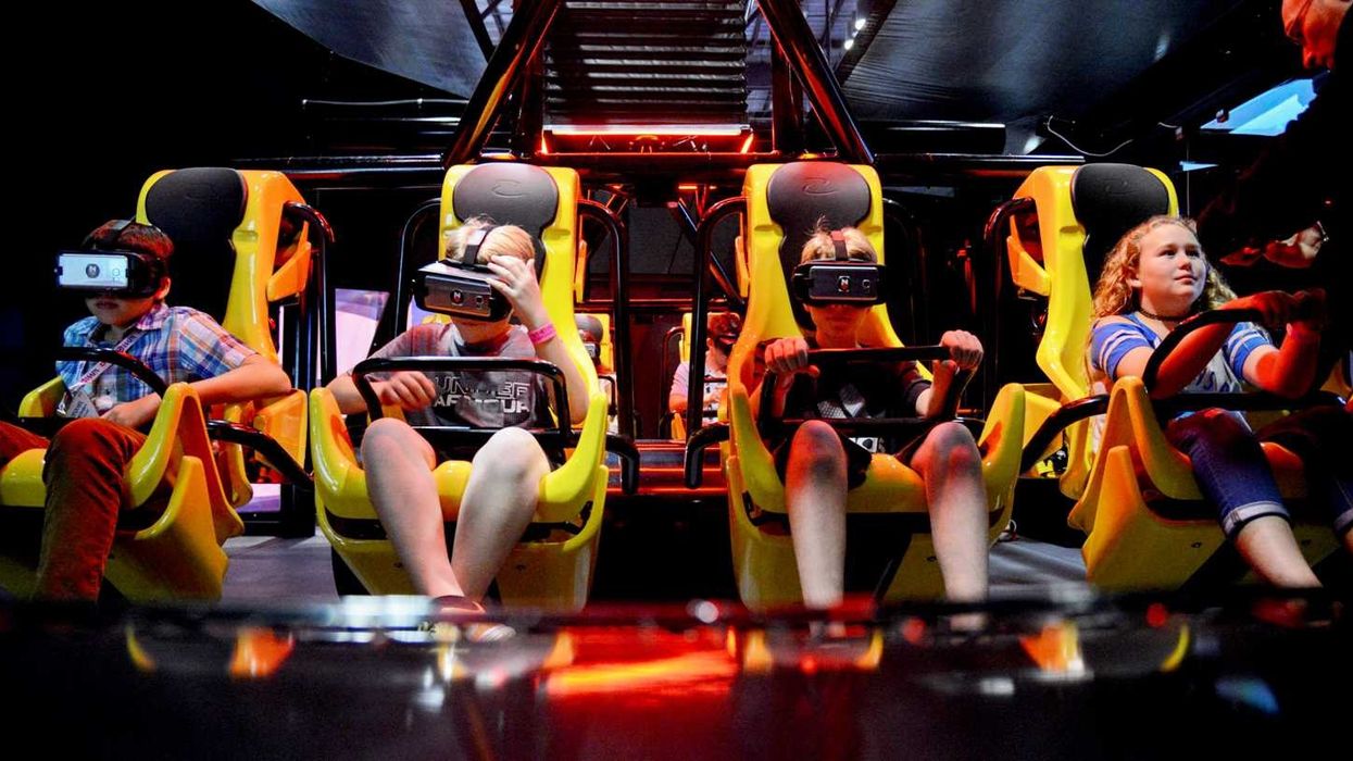 kids experience virtual reality coaster with zamperla Z+ VR Box