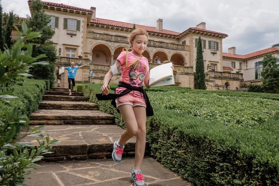 kids in Philbrook Museum gardens Scott Stulen