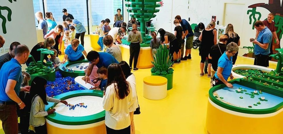kids playing at Lego House