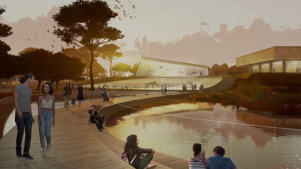 La Brea Tar Pits rendering bridge view