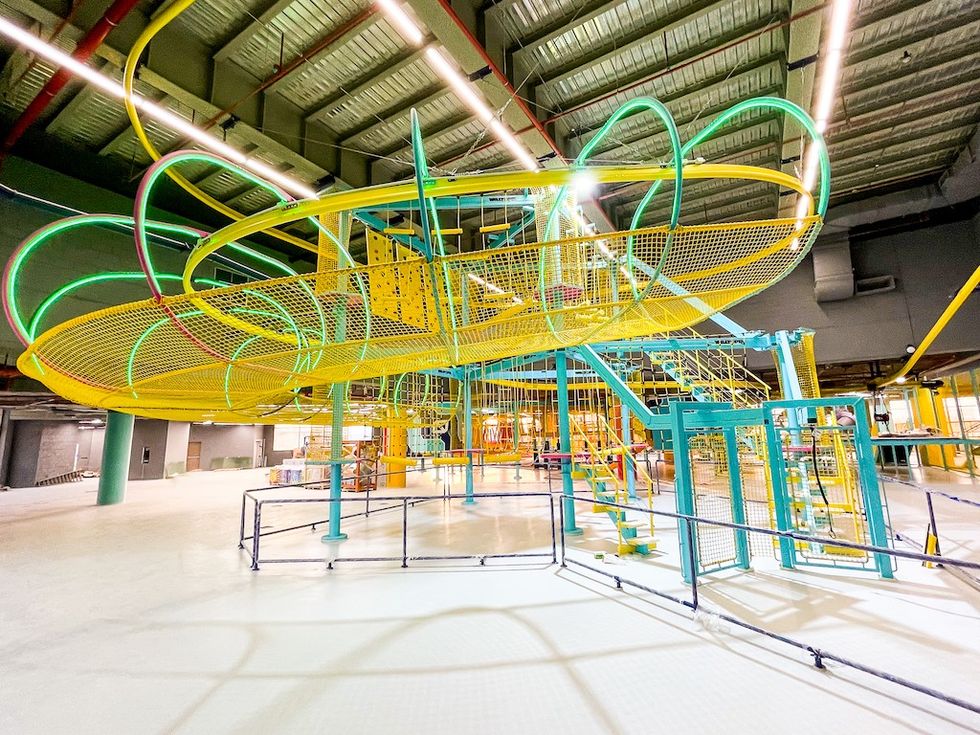Large play equipment from Walltopia at Nomad Entertainment Center