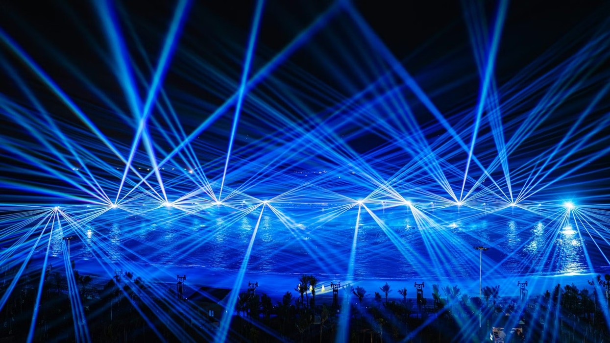 Lasers at Symphony of the Green Island, Cát Bà Island