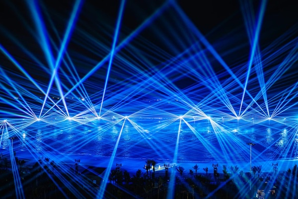 Lasers at Symphony of the Green Island, Cát Bà Island