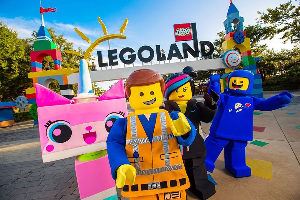 Legoland entrance with characters