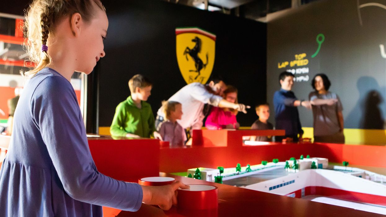 legoland ferrari build and race