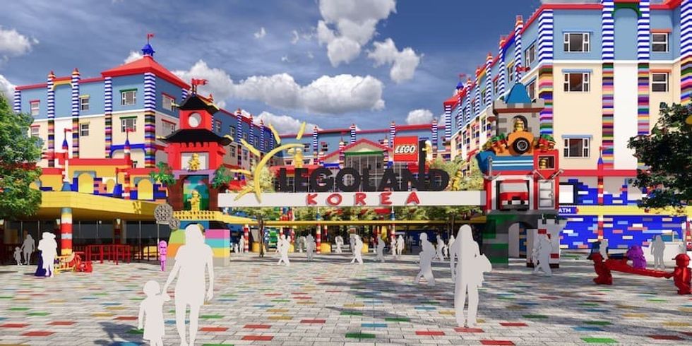 Legoland Korea wil be the first Lego theme park to feature a Legoland Hotel over the entrance