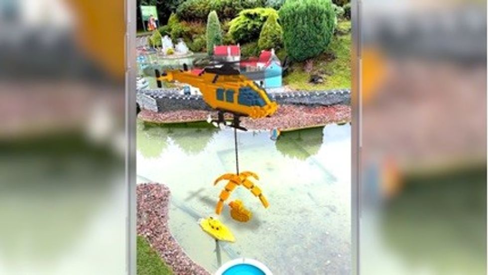 LEGOLAND MINILAND Missions helicopter with crane
