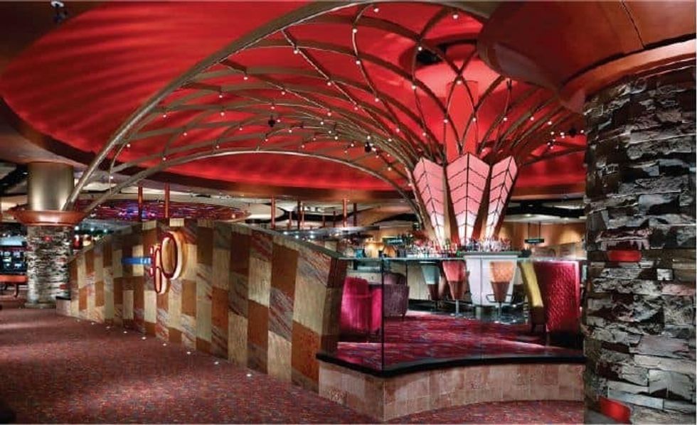 Lexington Harrah's Cherokee Casino red ceiling