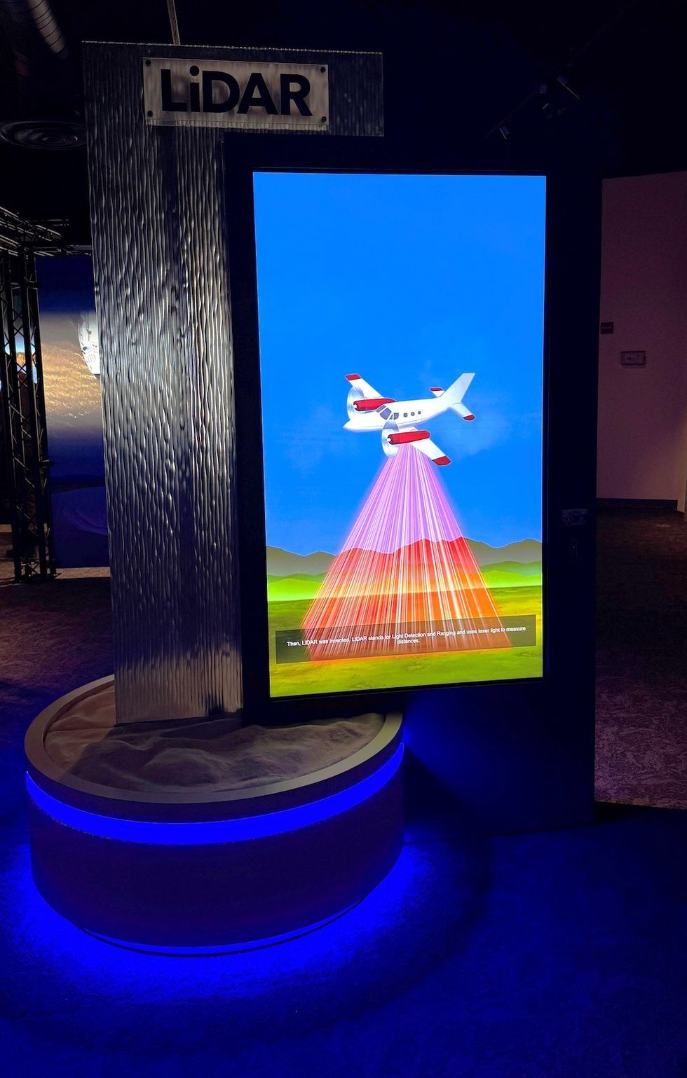 LiDAR info screen DWR visitor centre