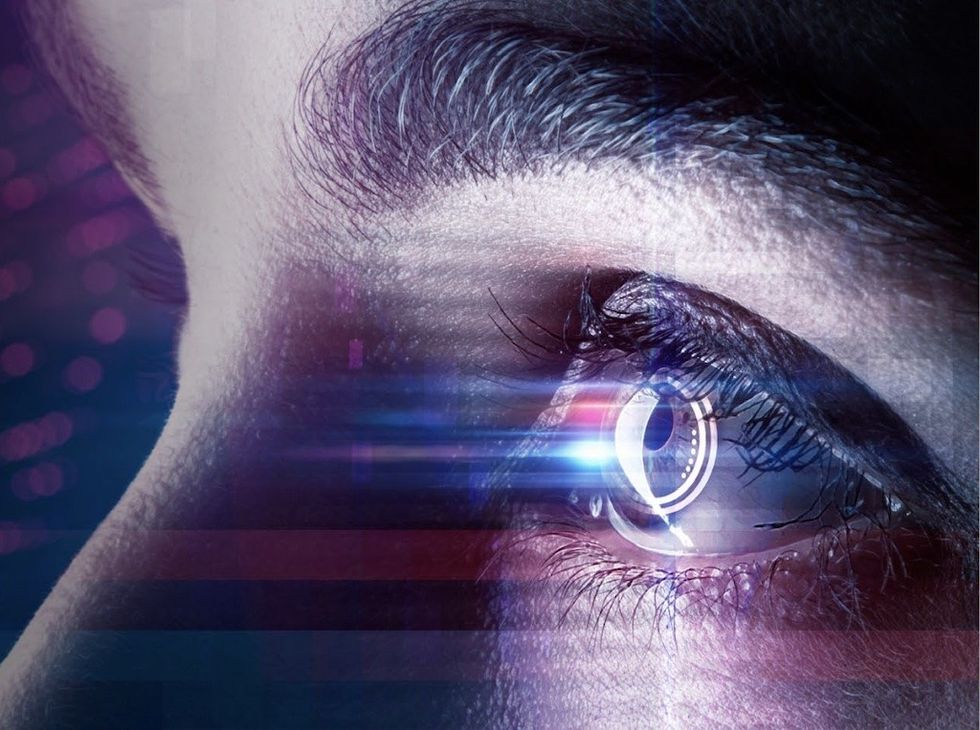 light shining on eye