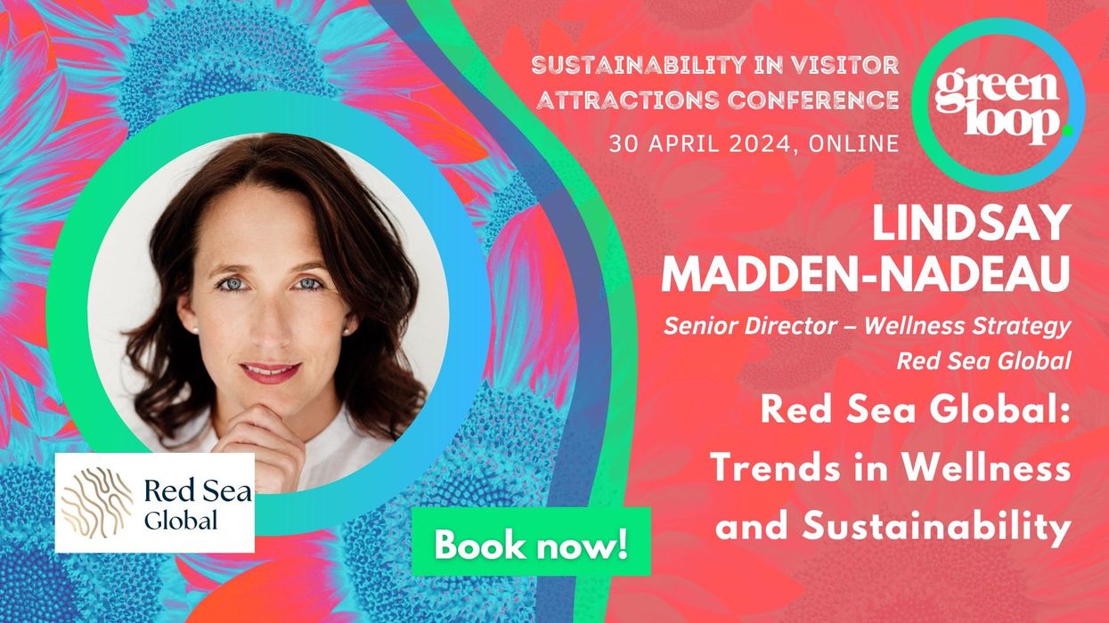 Lindsay Madden-Nadeau Speaker Image. Greenloop sustainability in visitor attractions conference 30 April 2024. Red Sea Global: Trends in Wellness and Sustainability.