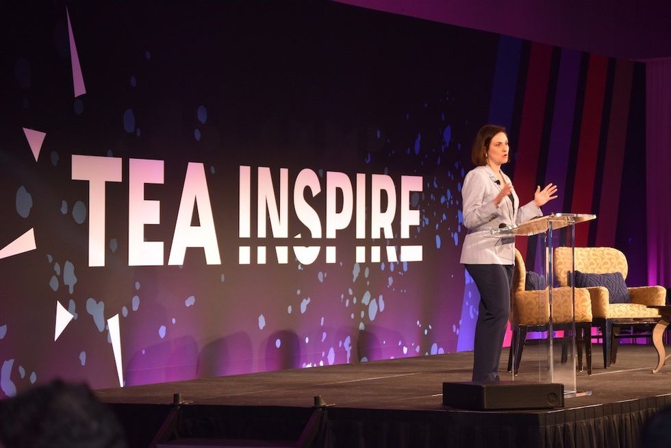 Lindsay Nelson speaking at TEA INSPIRE 2023